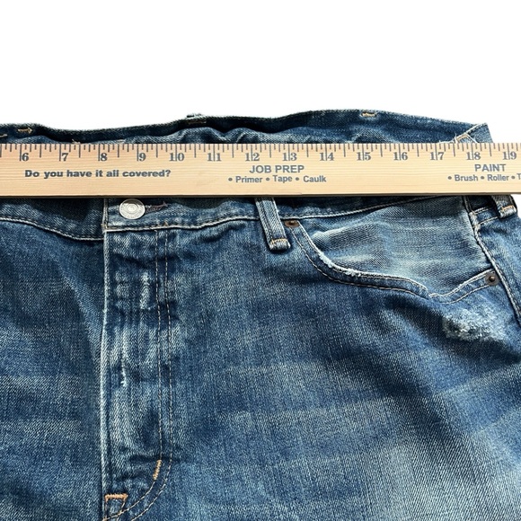 Denim & Supply Ralph Lauren Straight Jeans 38x32 Distressed Whiskered Denim - Picture 7 of 13